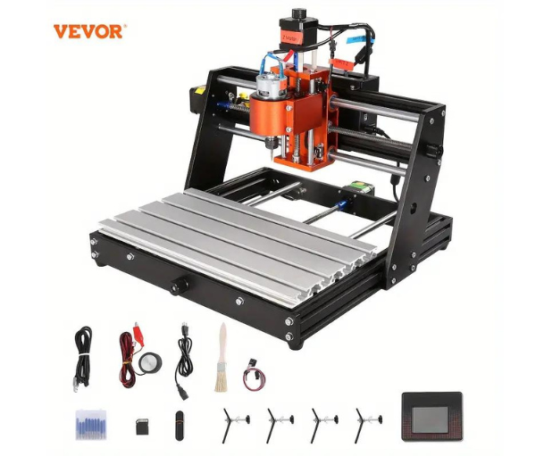 VEVOR CNC Router Machine, 120W 3 Axis GRBL Control Wood Engraving Carving Milling Machine Kit – 300x200x60 mm Working Area